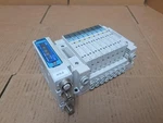 Smc Manifold Block SS5Y31-E4R010 W/ (8) Valves SY3201-5U1. Fixed Price $200.00.