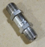 Stainless Steel Psi Poppet Check Valve, 1/4" Npt M-m, Nupro SS-4CP2-1 Used. Fixed Price $20.00.