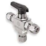 Ham-let H-6800-SS-L-1/4-CST 1/4" Compr Stainless Steel Mini Ball Valve 3-WAY. Fixed Price $291.99.