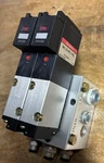 Pair Of Humphrey HA110-4E1-PSL-24VDC / HA1104E1PSL24VDC On H110M-2A Manifold. Fixed Price $100.00.
