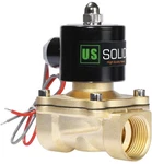 U.s. Solid 1" Brass Electric Solenoid Valve 24V Ac Air Water Oil Fuel N/c. Fixed Price $20.24.