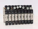 Numatics Solenoid Distribution Block Assembly With 061BB400M 24VDC, 2.5W, Bridge. Fixed Price $499.99.