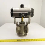 Durco 3" Stainless 3-WAY Flanged Valve W/flowserve Pneumatic Actuator B125DS. Fixed Price $487.49.
