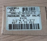 Campbell Nonadjustable Relief VALVE,1/2 IN,75 Psi. Fixed Price $16.99.