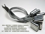 Security Seals, Cable Seal, All-metal, 12 & 24 Ten Great Price!. Fixed Price $12.50.