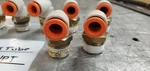 Smc Extended Brass Right Angle Fittings, 3/8" Tube, 1/2" Npt (lot Of 7). Fixed Price $14.99.