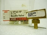 (new) Ace 47249 Brass 1/4" X Fpt Needle Valve Lot Of Pcs. Fixed Price $45.99.