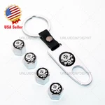 Universal Car Sport Wheel Tire Valve Dust Stem Air Cap Keychain Cross Skull Logo. Fixed Price $9.99.