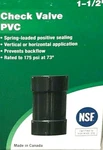 Proplumber Check Valve Pvc 1-1/2" PPCV150-PL. Fixed Price $12.00.