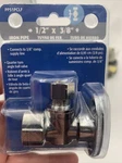 Keeney PP51PCLF Plumb Pak 1/2" Fip Inlet By 3/8" Od Outlet Quarter Turn Angle. Fixed Price $9.99.