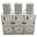 Lot Of 3 Smc ARM11BA4-R06-AZ Regulator Manifold Block, 0.05-0.7MPA Set, Tube. Fixed Price $45.00.
