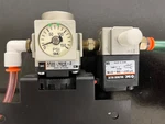 Smc Pressure Gauge AR20-N01E-Z (7-125PSI), With Solenoid Valve VT307-5G-01N. Fixed Price $57.98.