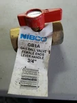 Nibco GB1A Gas Ball Valve Female Ends Lever Handle 3/4". Fixed Price $8.99.