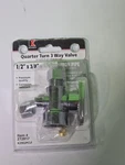 Keeney Quarter Turn 3-WAY Valve 1/2" X 3/8" 1/4" 272817 New In Package. Fixed Price $12.99.