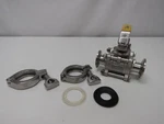Sharpe Inch N66 CF8M Stainless Steel 316 1" Ball Valve With Seals / Clamps. Fixed Price $75.00.