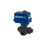 New! Bi-torq 1" 3-WAY T-port Pvc Ball Valve W/ Nema 4 115VAC!!. Fixed Price $1399.95.