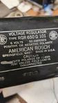 American Bosch Voltage Regulator Amps. Rgr 650 101. Fixed Price $50.00.