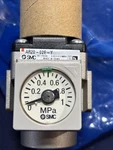 Smc AR20-02E-Y Pneumatic Air Pressure Regulator W/ Gauge 1/4 Npt New Surplus. Fixed Price $24.00.