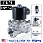 1" 110 Volts Stainless Steel Electric Solenoid Valve Water Gas Air 120 Vac. Fixed Price $98.50.