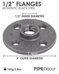 1/2" Flange Black Malleable Iron Fittings Standard Inch Pipes.... Fixed Price $30.09.