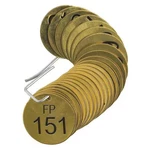Brady 23673 Numbered Tag, Brass, 1/2 In H X W, Dia.,. Fixed Price $38.55.