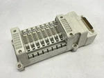 Smc VV5QC11-08N7FD0-D0S Pneumatic Manifold Assembly 8-STATION. Fixed Price $80.99.