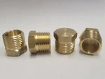(4 Pcs.) 1/2" Male Npt Brass Hex Head Plug Made In Usa. Fixed Price $13.98.