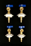 Oatey Quadtro 1/2" Pex Ball Valve Crimp 1/4 Turn Water Shut Off Blue 4-PACK. Fixed Price $32.00.