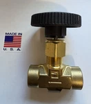 Parker 4F-V6LN-B Needle Valve Straight Brass 1/4 In New Box. Fixed Price $85.00.