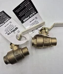 (qty 2) Watts 1/2 In. Brass Sweat X Full Port Solder Ball Valves. Fixed Price $21.00.