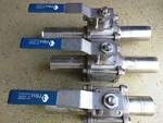 Pbm 3" 316L Sanitary Stainless Steel Manual 2-WAY Ball Valve CF3M SIHLK9F-J. Fixed Price $225.00.