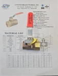 United Brass Works, Ubw Model 80 1/2 Ball Valve. Fixed Price $20.00.
