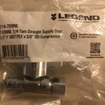 Legend Valve 1/2 Pex 3/8" Od T-596NL No Lead Chrome Brass Stop 114-709. Fixed Price $49.99.