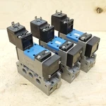 Festo 24VDC Solenoid Valve MN1H-5/2-D-1-FR-S-C Catalog # 159716 W/ Manifold Base. Fixed Price $59.00.
