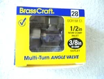 Nib Brass Craft OCR19X Multi Turn Angle Valve 1/2" Nom Comp Inlet 3/8" Od. Fixed Price $18.99.