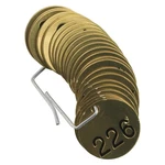Brady 23209 Numbered Tag SET,BRASS,1 1/2IN W,PK25 20TD88. Fixed Price $64.99.