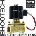 1/2" Npt Brass Electric Solenoid Valve Water Air Gas Viton Nc. Fixed Price $33.95.