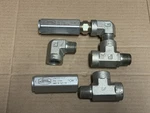 Anchor Fluid Power SN1/2-1-7 One Way Valves + 4 Parker T And 90 Deg Elbows. Fixed Price $70.00.