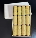 Vintage Vat Dyed Looping Yarn. Box Of 12 Spools. 25 Yds. Industrial Textile. Nos. Fixed Price $69.98.