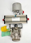 Durco M-G411 Sleeve Lined 3-WAY Plug Valve CF8M 1/2" Cl 150 Actuator, Positioner. Fixed Price $831.37.