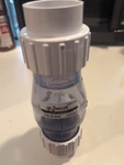Zoeller 1-1/2" Clear Quiet Check Valve 30-0041 Pvc, 50PSI, 2-PORT White. Fixed Price $29.99.
