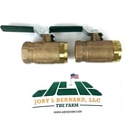 Watts, 1" Wog 600, Model 1024, Lot Of 2, Full Port, Brass, Ball Valve, Usa Nos. Fixed Price $55.00.