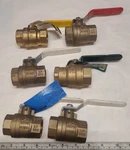 Lot Of 6 Brass 1" Threaded Ball Valve's Nibco,harvard,boshart And Mcdonalds. Fixed Price $87.97.