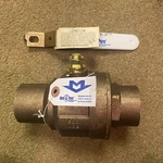 Milwaukee Ultra Pure UPBA-450 200 2" Full Port Bronze Ball Valve Solder New. Fixed Price $95.00.