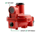 Stage Gas Regulator 3/4"X3/4" Npt Replace For Propane Generator Furnace Tank. Fixed Price $109.99.