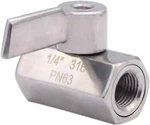 Dernord Stainless Steel Mini Ball Valve Npt Thread (1/4" Femalefemale). Fixed Price $22.79.