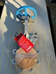 4" Ss Knife Gate Valve, Model FNW6500SP, New/unused.. Fixed Price $450.00.