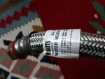 Water Heater Connector, Braided Stainless Steel, 3/4 Fip X 12 ". Fixed Price $20.00.