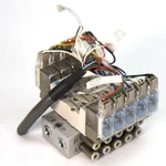 (lot Of 5) Smc SYJ3230-5MOZ 24VDC 4/5 Sol Air Valves W/ 5-PORT Manifold. Fixed Price $99.99.