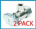 Pack Multi-turn Angle Stop Valve Comp Inlet Outlet, 1/2X3/8. Fixed Price $8.99.